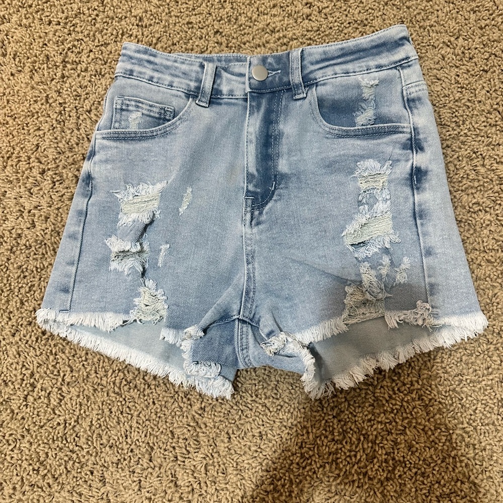 Distressed Denim Women Shorts